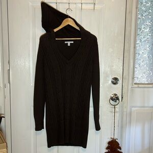 Old Navy NWOT Chocolate Brown Hoodie Sweater Dress size Small